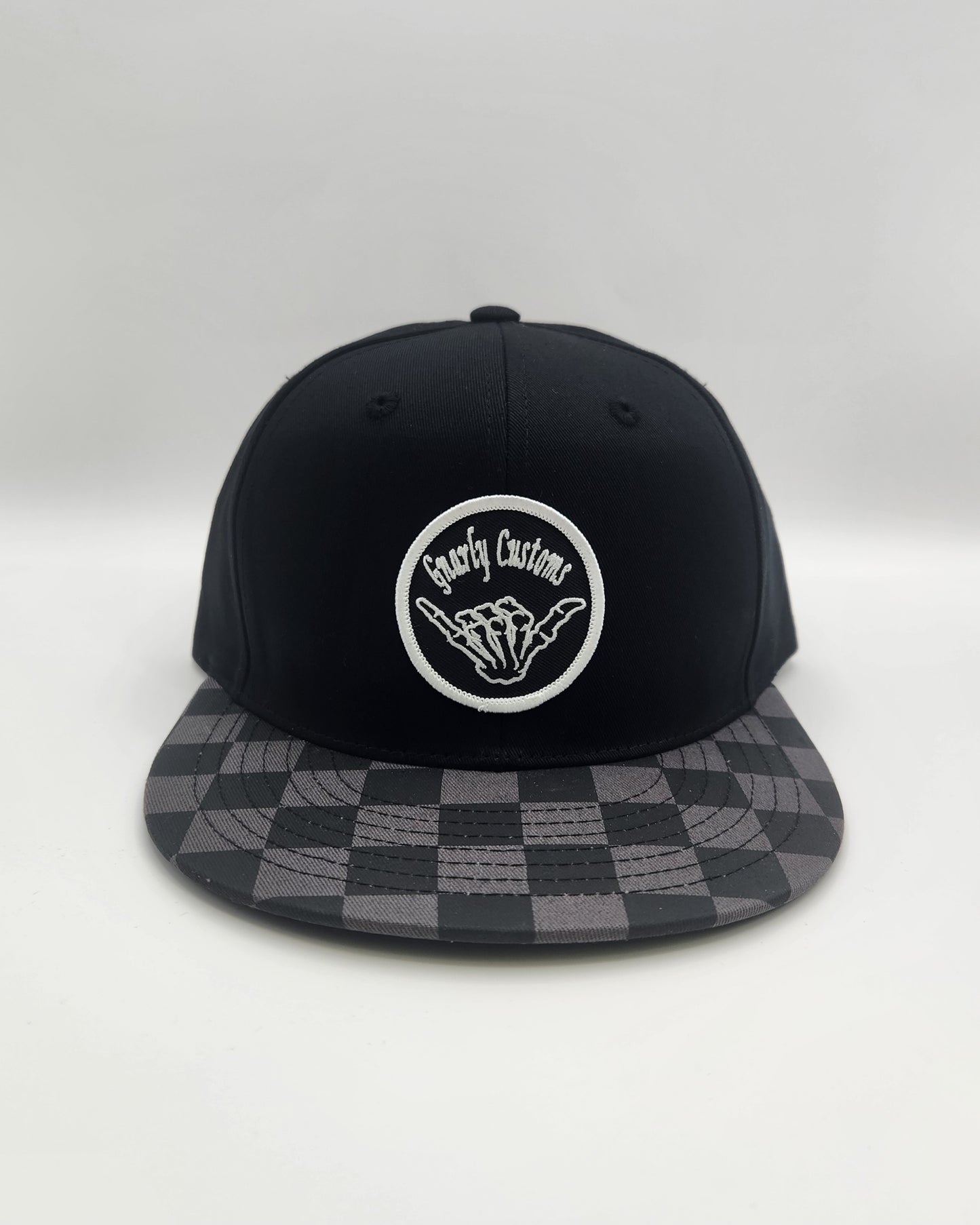 Gnarly Customs Patch Hat (Checkered)