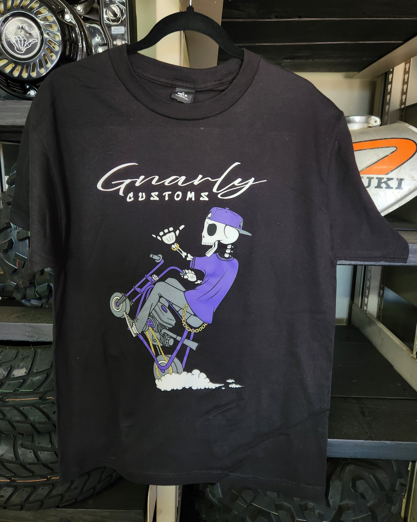 Dude Doing Wheelie Colored Tee
