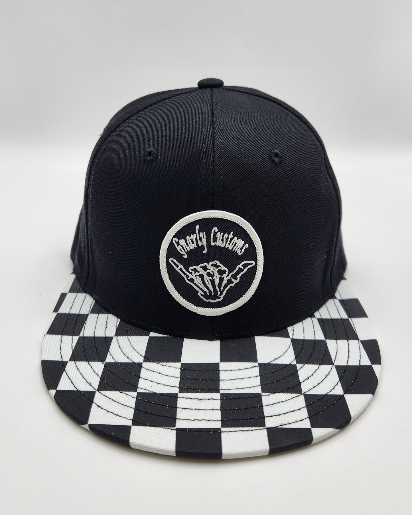 Gnarly Customs Patch Hat (Checkered)