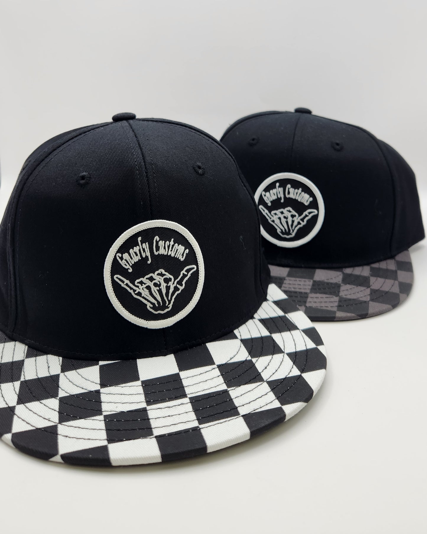 Gnarly Customs Patch Hat (Checkered)