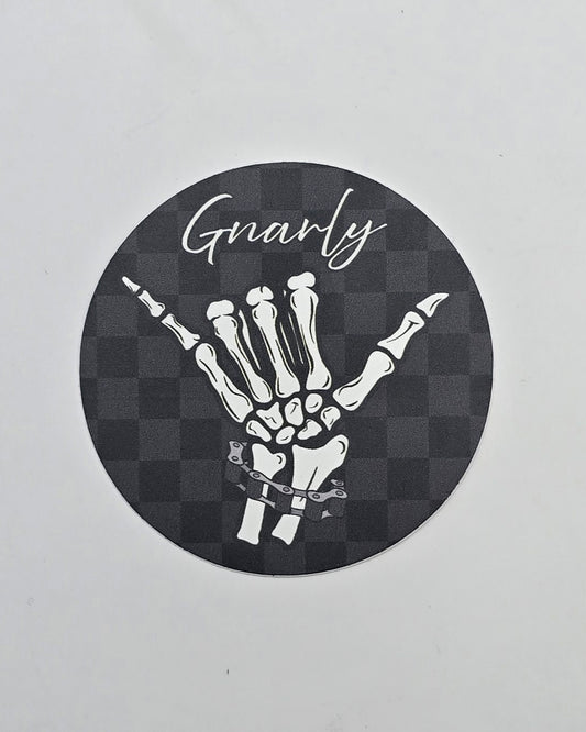 Gnarly Round Sticker