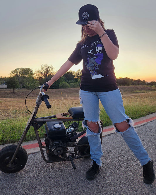Dude Doing Wheelie Colored Tee