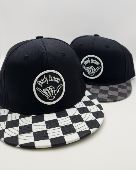 Gnarly Customs Patch Hat (Checkered)